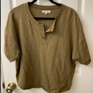 Madewell Raw Edge Henley Tee- Like New